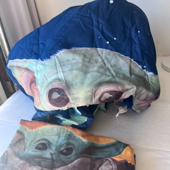 Disney Star Wars Mandalorian Baby Yoda Comforter Reversible Set - Picture 9 of 12